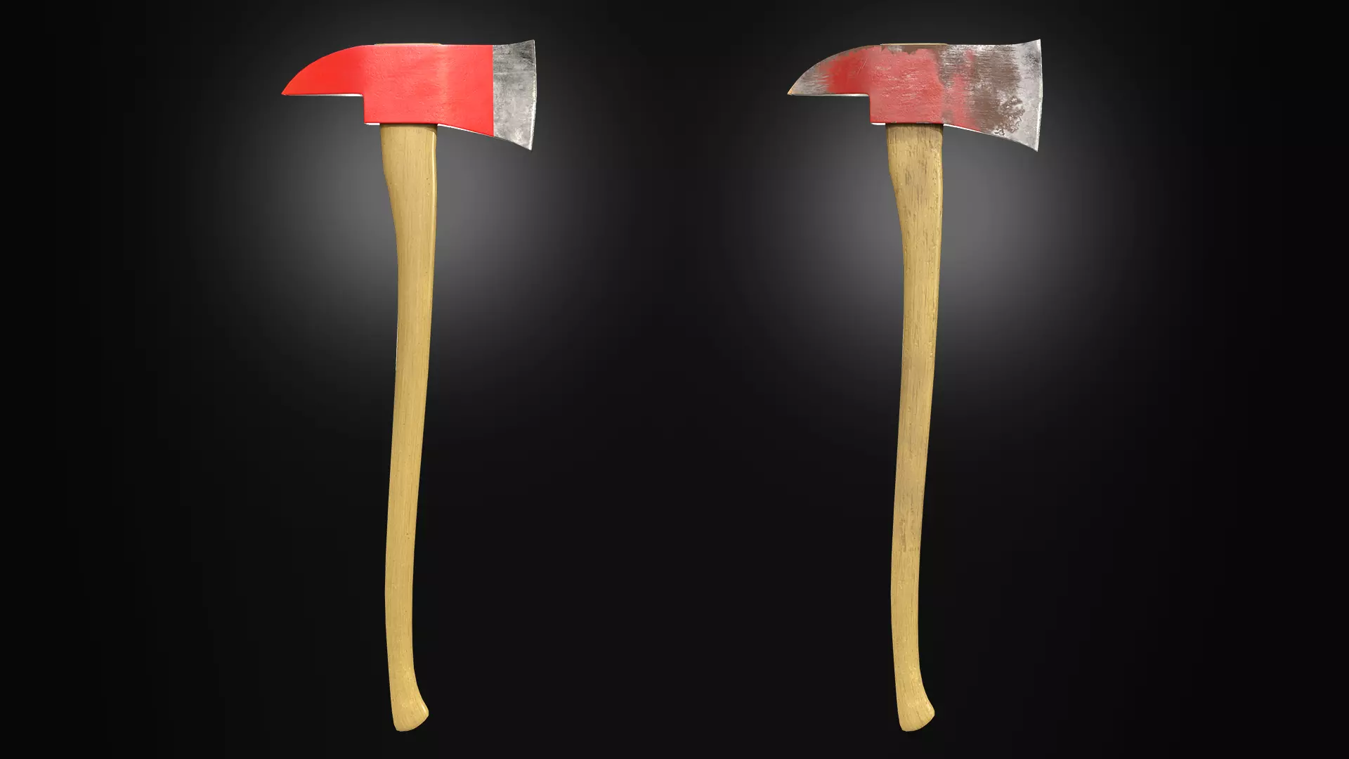Fireman Axe 3D Low Poly Model Low-poly 3D model_0