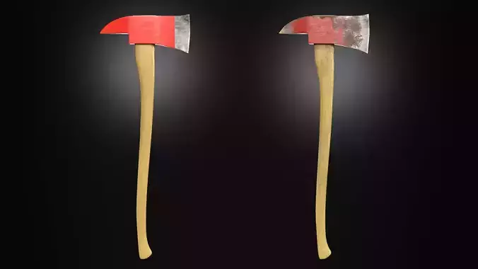 Fireman Axe 3D Low Poly Model