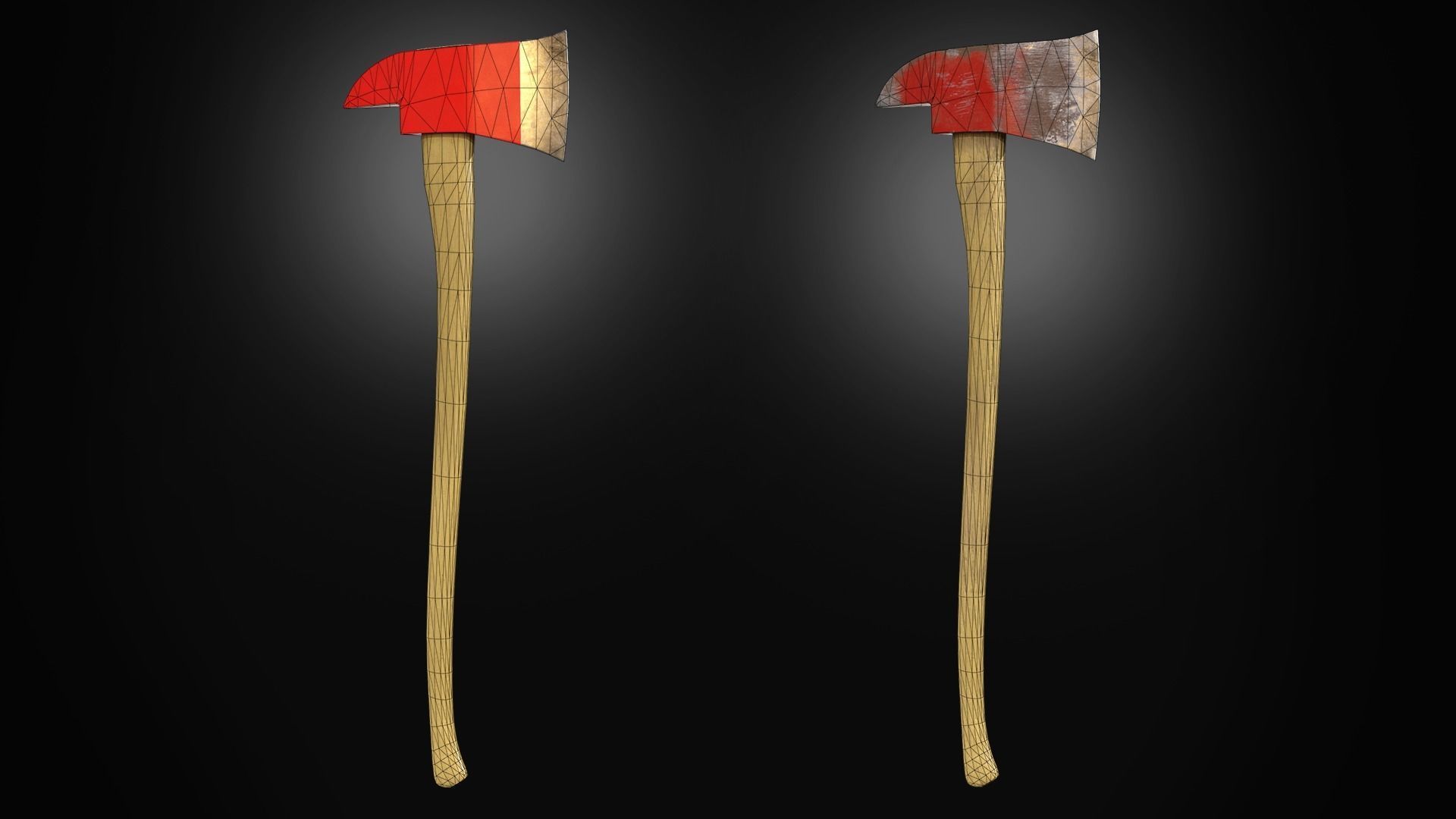 Fireman Axe 3D Low Poly Model Low-poly 3D model_5