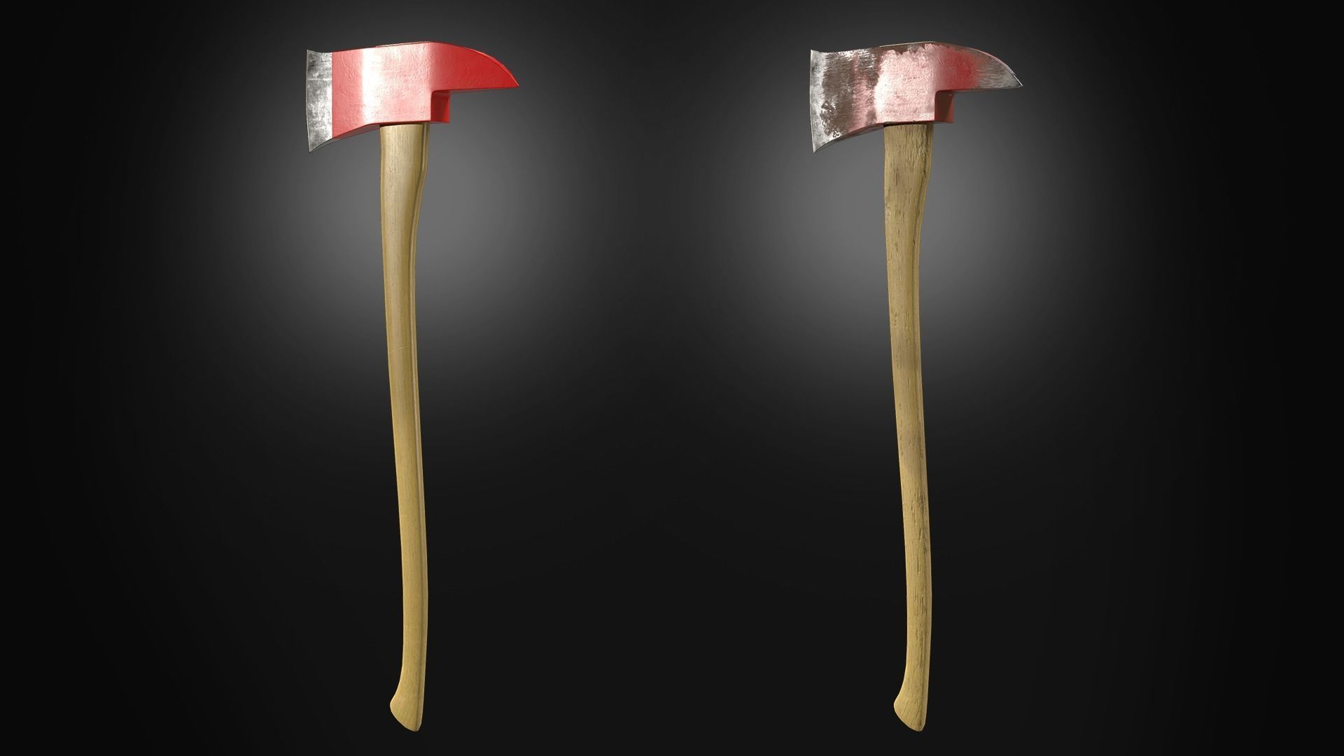 Fireman Axe 3D Low Poly Model Low-poly 3D model_6