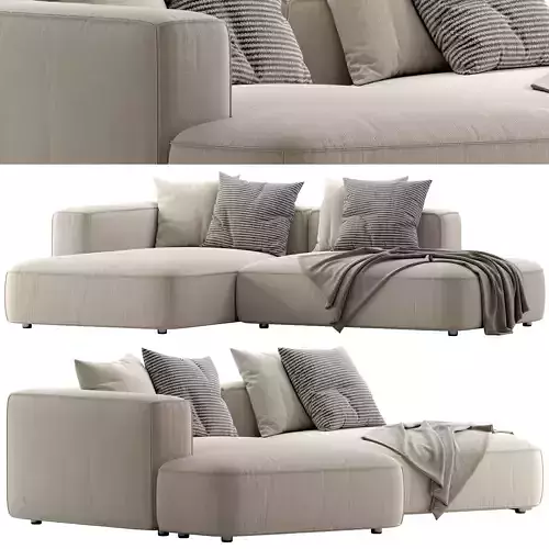 Roxen sofa with fabric materials