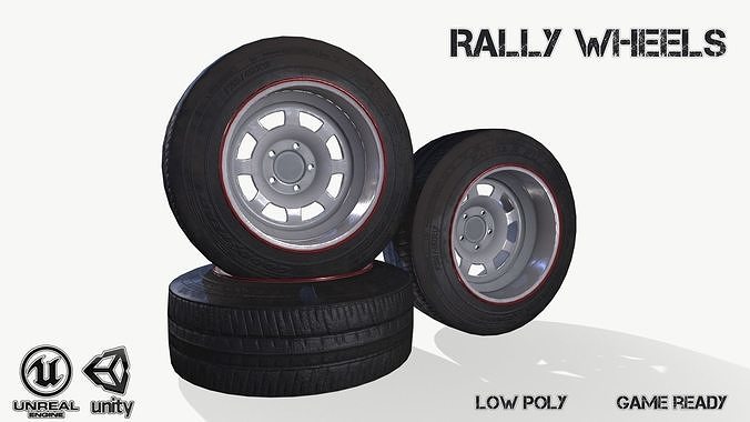 Rally wheel Eagle F1 Low-poly 3D model