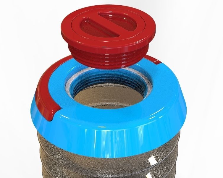 Collapsible Water Dispenser 6 Liter 3D print model_2