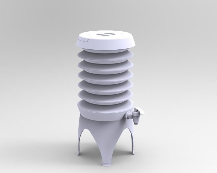 Collapsible Water Dispenser 6 Liter 3D print model_16