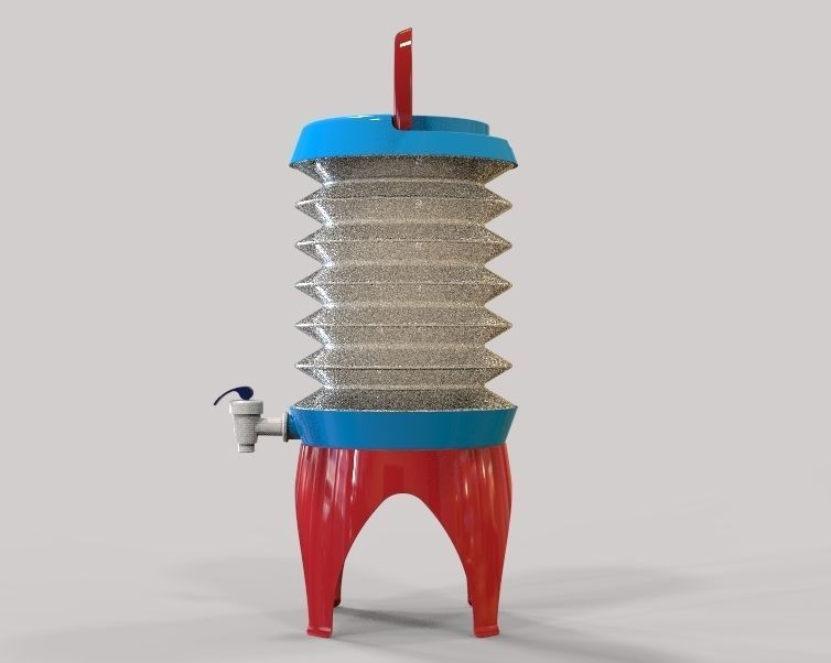 Collapsible Water Dispenser 6 Liter 3D print model_48