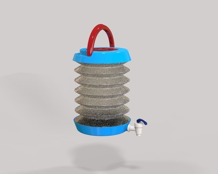 Collapsible Water Dispenser 6 Liter 3D print model_40