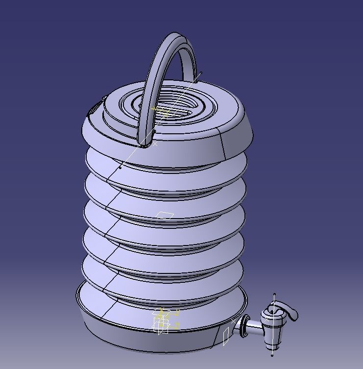Collapsible Water Dispenser 6 Liter 3D print model_11