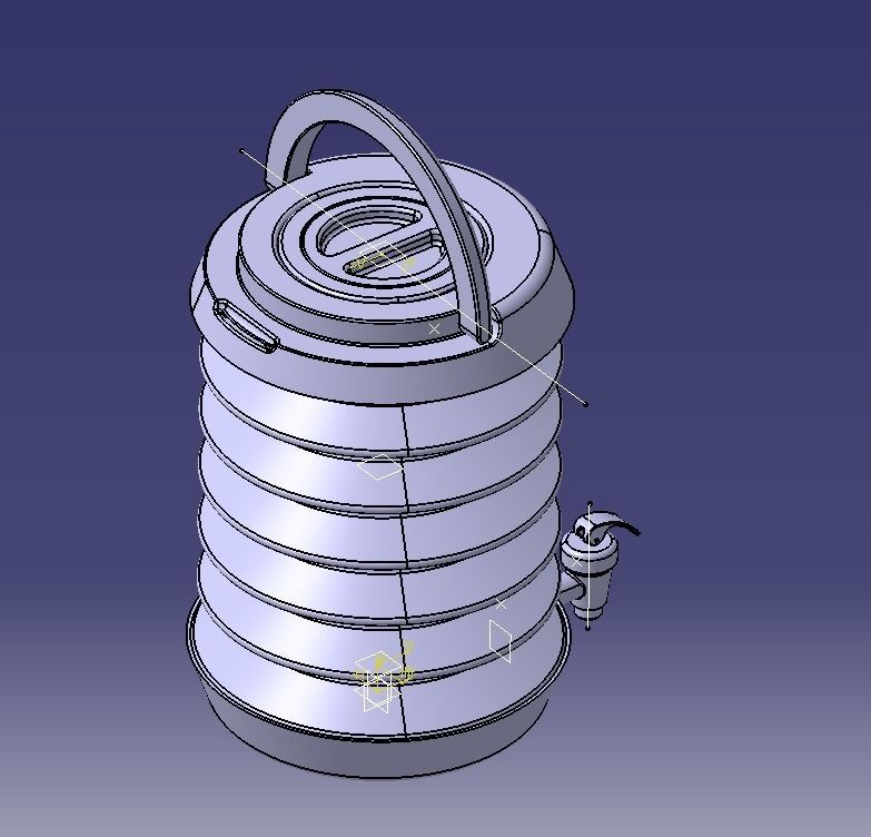 Collapsible Water Dispenser 6 Liter 3D print model_9