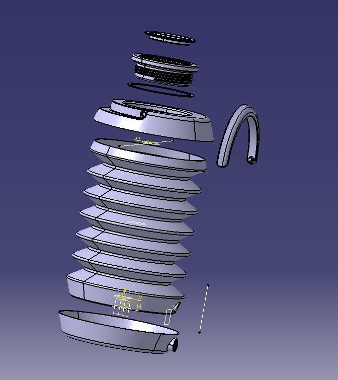 Collapsible Water Dispenser 6 Liter 3D print model_20