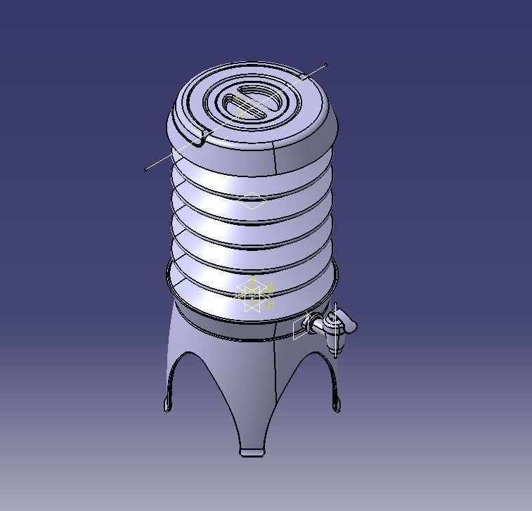 Collapsible Water Dispenser 6 Liter 3D print model_5