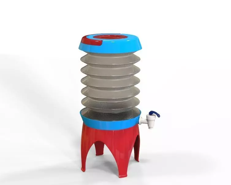 Collapsible Water Dispenser 6 Liter 3D print model_0