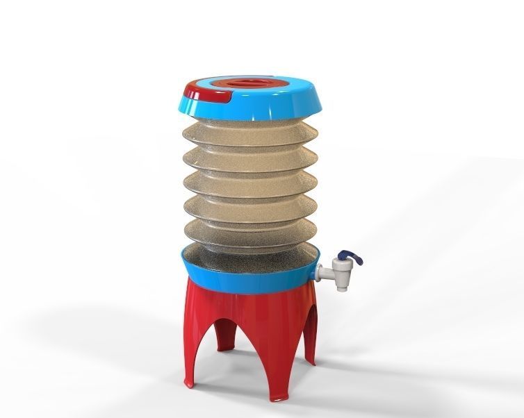 Collapsible Water Dispenser 6 Liter 3D print model_30