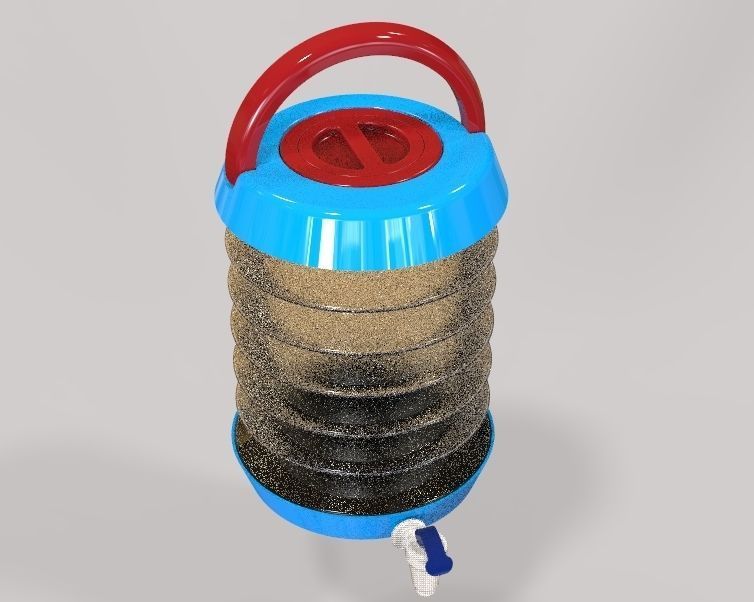 Collapsible Water Dispenser 6 Liter 3D print model_43