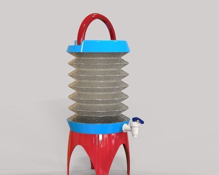 Collapsible Water Dispenser 6 Liter 3D print model_46