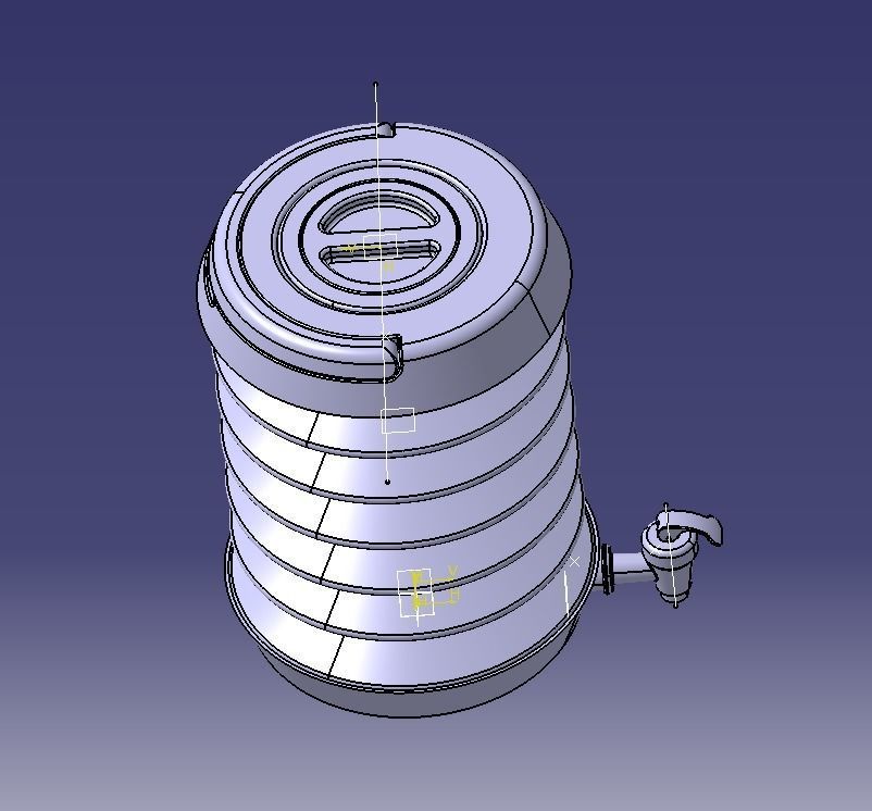 Collapsible Water Dispenser 6 Liter 3D print model_7