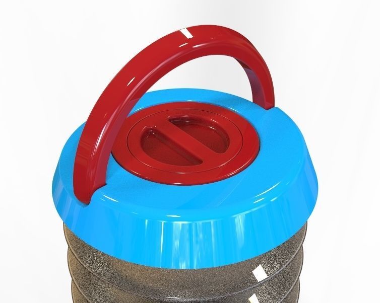 Collapsible Water Dispenser 6 Liter 3D print model_3