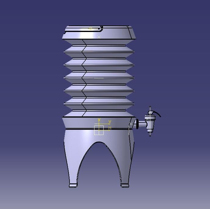 Collapsible Water Dispenser 6 Liter 3D print model_55