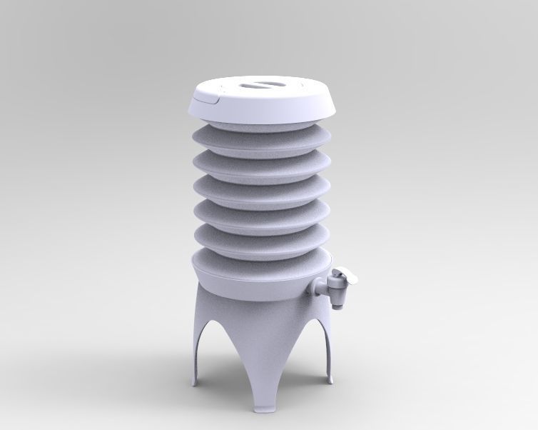 Collapsible Water Dispenser 6 Liter 3D print model_4