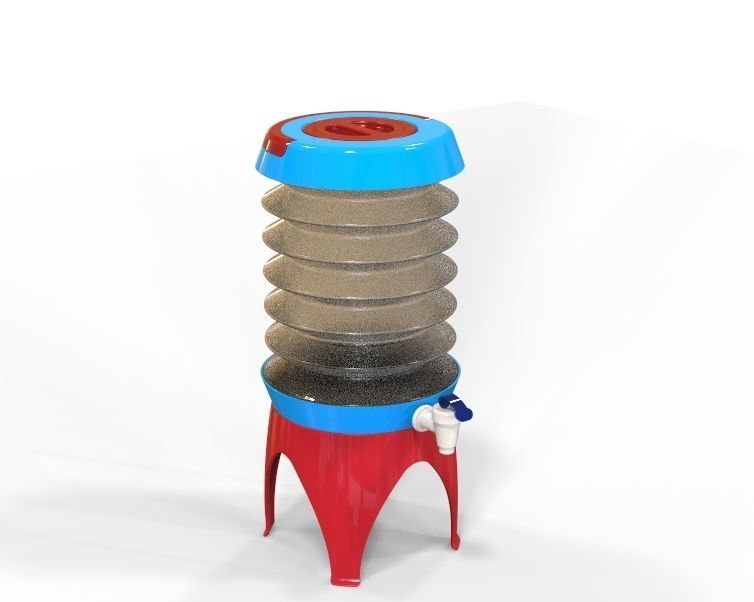 Collapsible Water Dispenser 6 Liter 3D print model_31