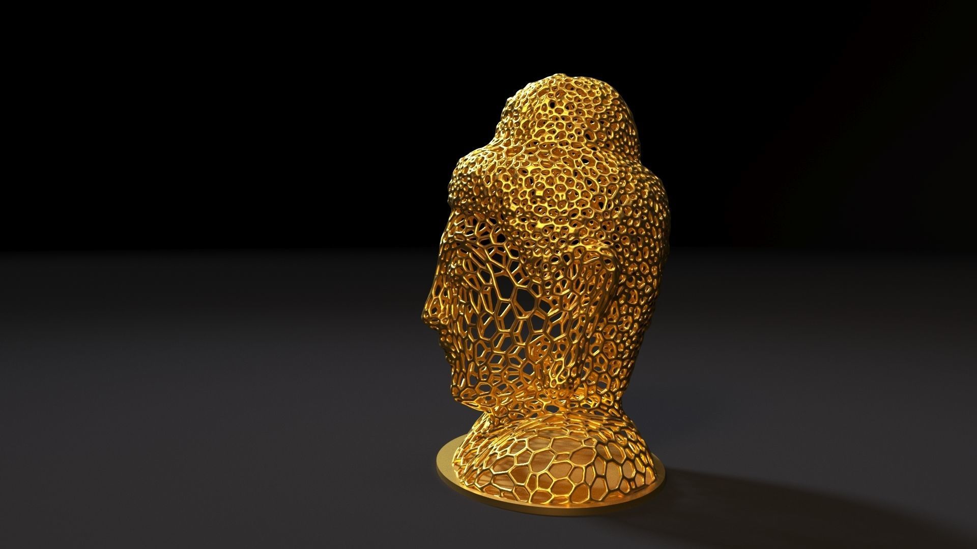 Head of a Buddha 3D print model_2