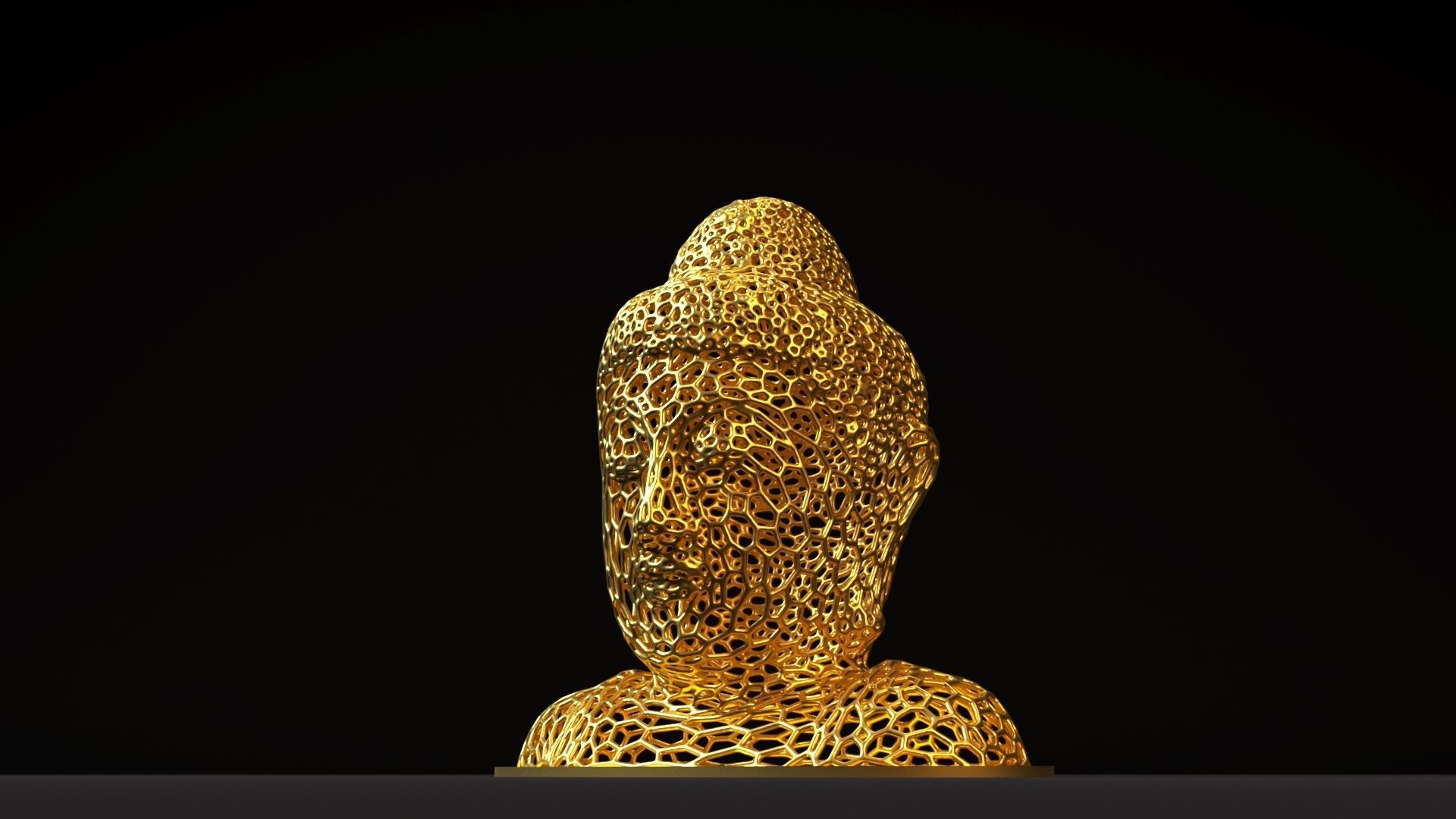Head of a Buddha 3D print model_9