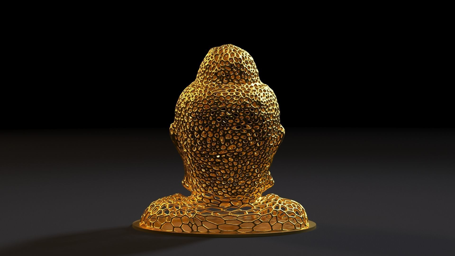 Head of a Buddha 3D print model_4