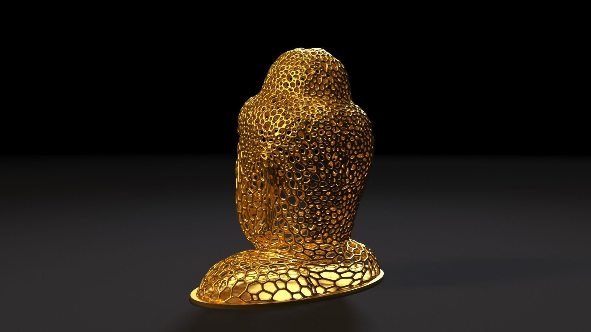 Head of a Buddha 3D print model_3