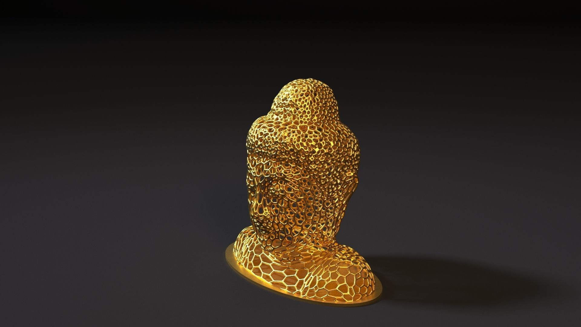Head of a Buddha 3D print model_1