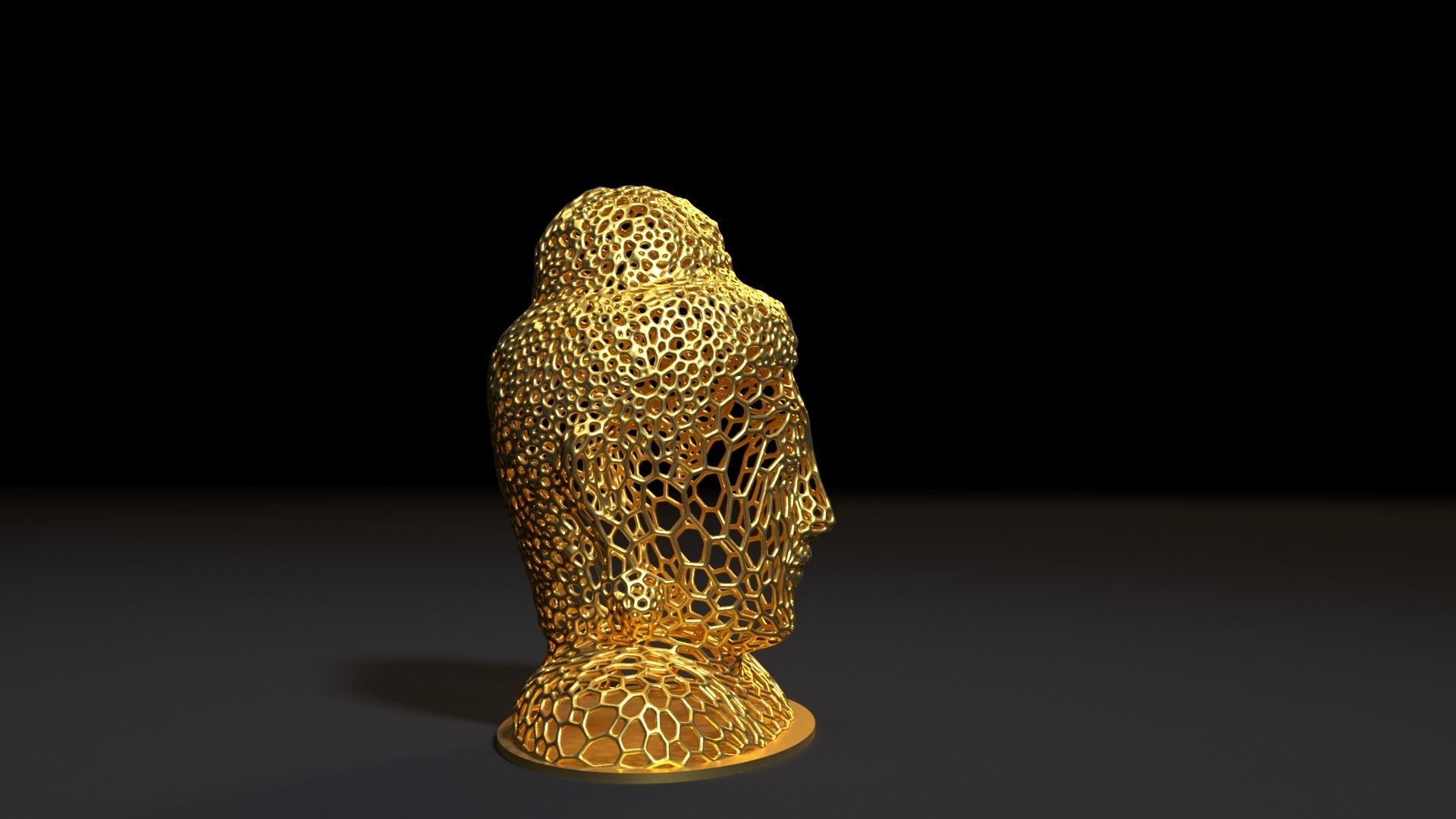 Head of a Buddha 3D print model_6