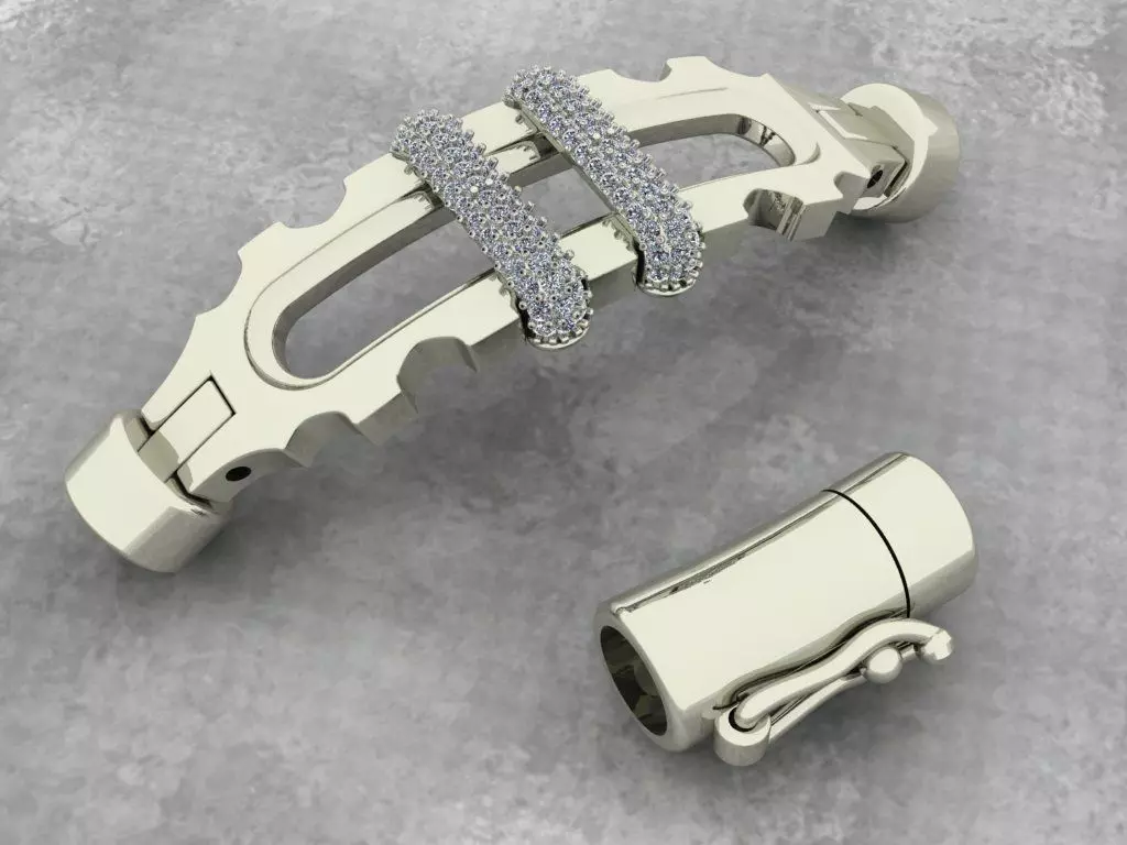 Flower Bracelet and lock 3D print model