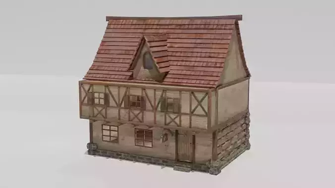 MEDIEVAL DOUBLE STOREY COTTAGE HOUSE