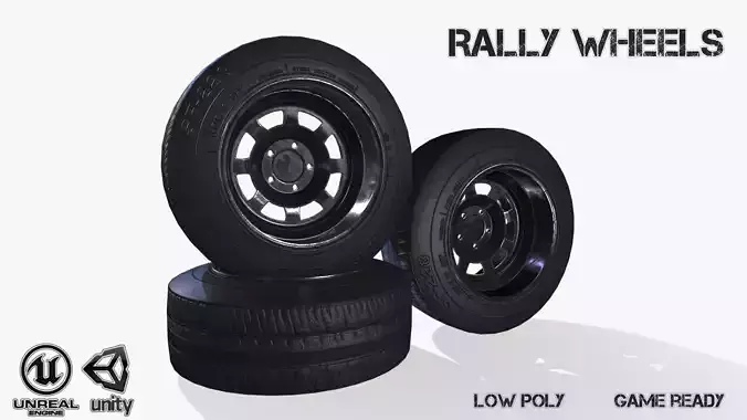 Rally wheel FS - 228 Low-poly 3D model