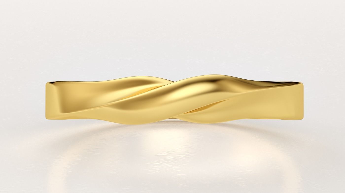 Mobius ring 3mm 3D print model_2