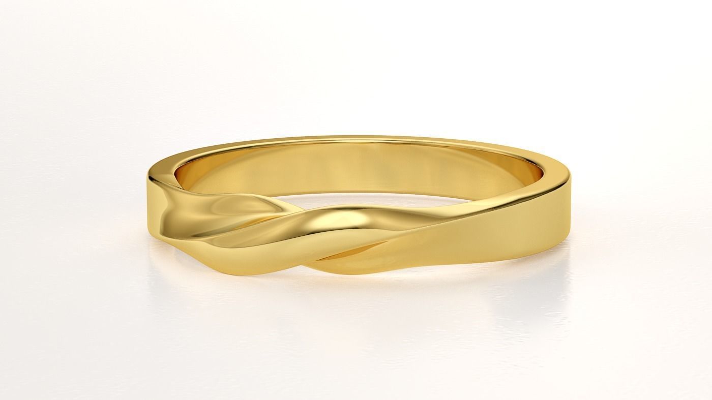 Mobius ring 3mm 3D print model_5