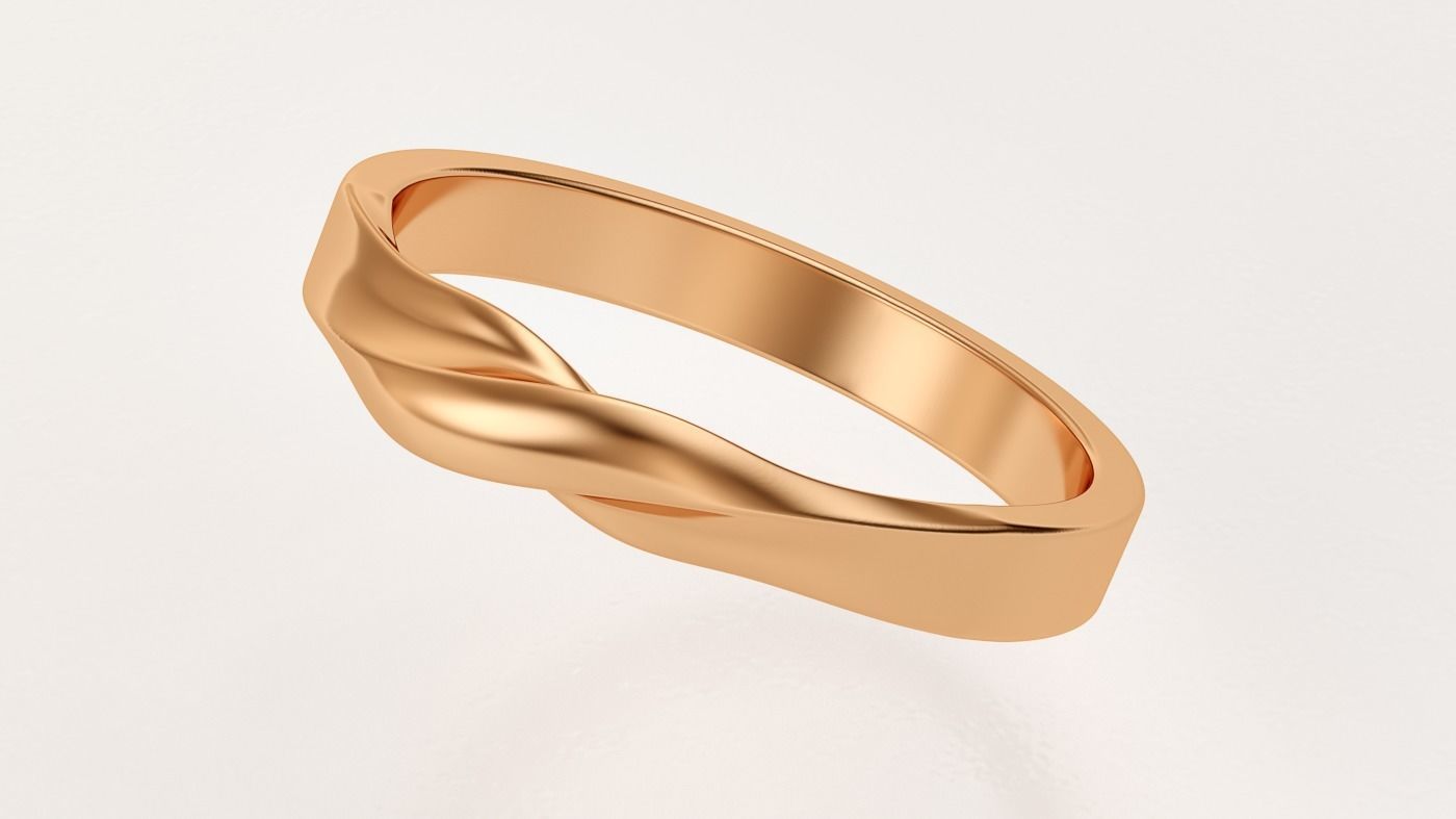 Mobius ring 3mm 3D print model_10