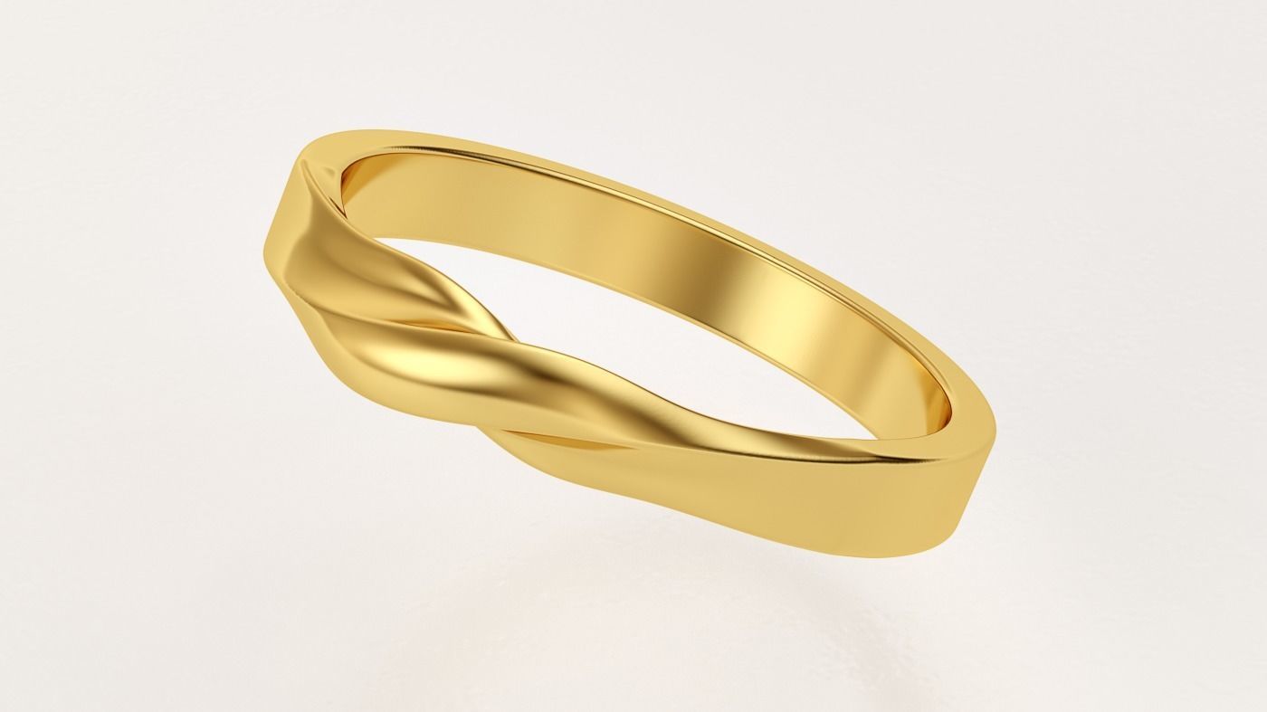 Mobius ring 3mm 3D print model_9