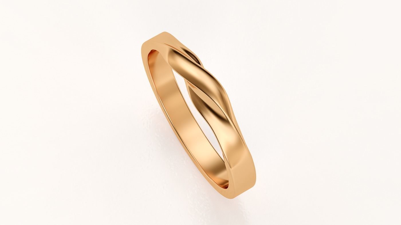 Mobius ring 3mm 3D print model_6