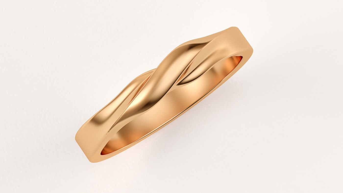Mobius ring 3mm 3D print model_8