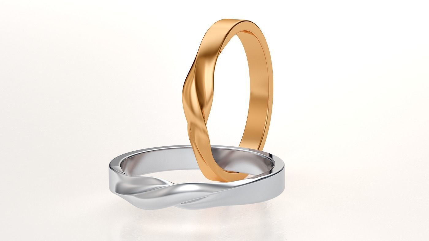 Mobius ring 3mm 3D print model_1
