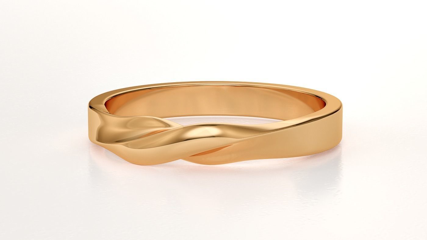 Mobius ring 3mm 3D print model_4