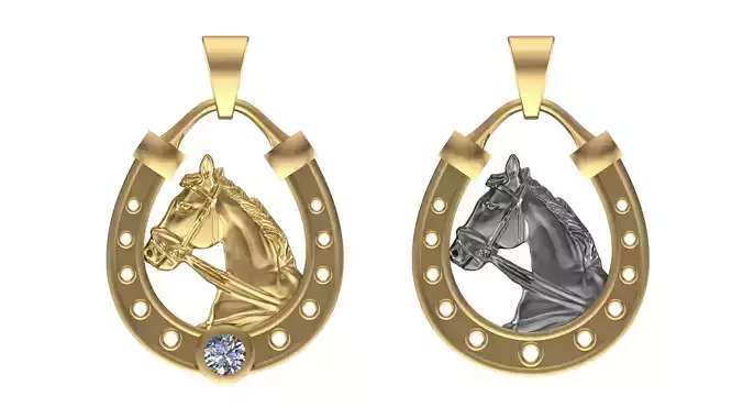 Horse Necklace Two Versions 3D print model