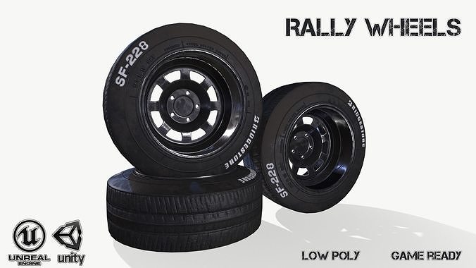 Rally wheel FS - 228  Low-poly 3D model