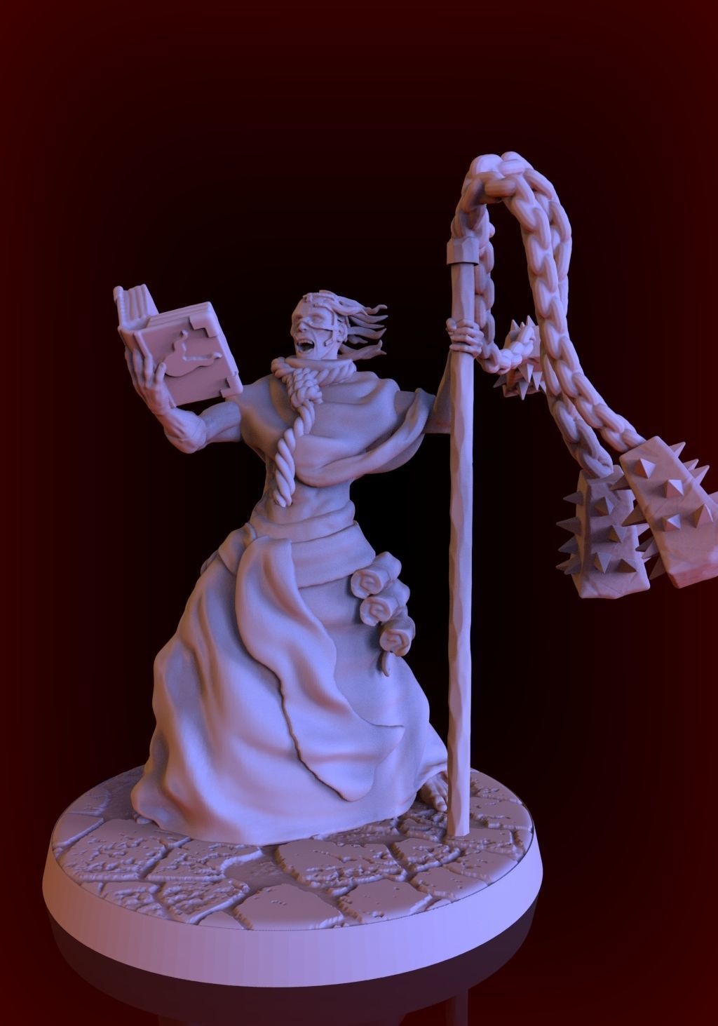 Witchhunter captain and Flaggelants 3D print model_1
