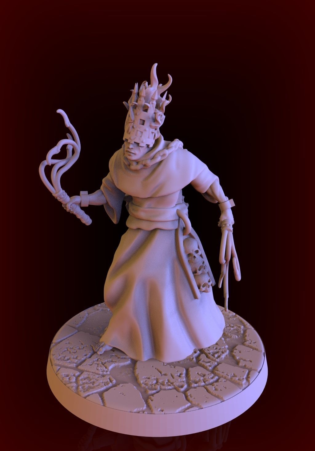 Witchhunter captain and Flaggelants 3D print model_2