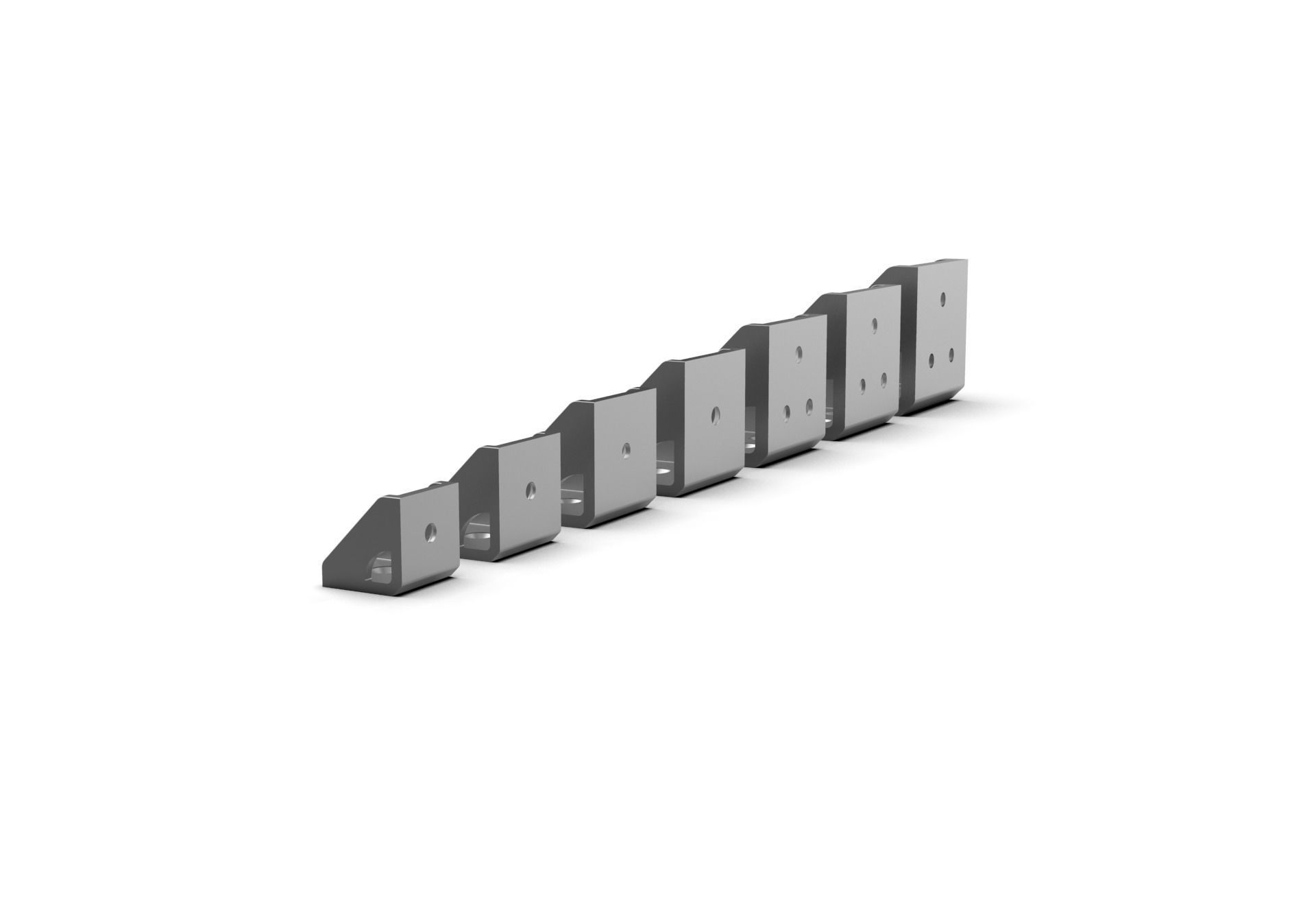 Wall Mount Support Bracket Set 3D print model_13