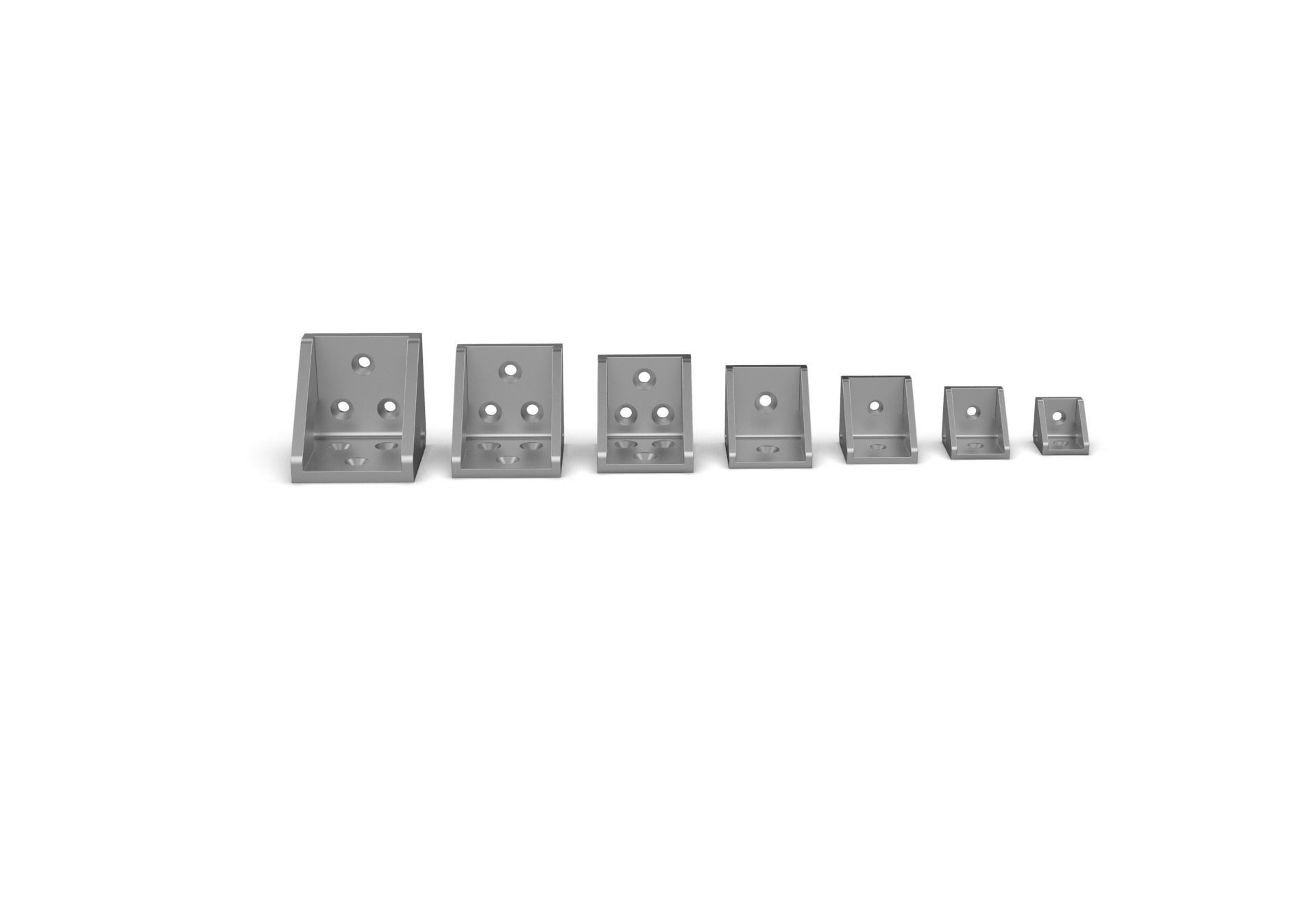 Wall Mount Support Bracket Set 3D print model_4