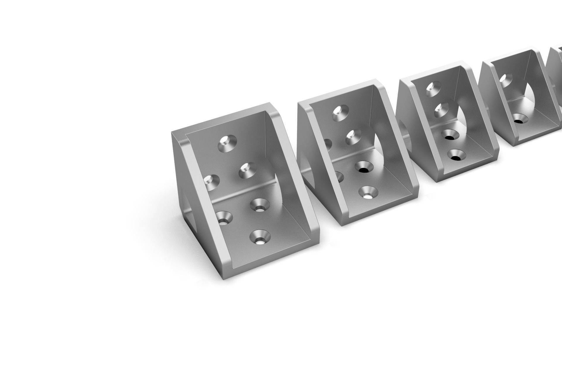 Wall Mount Support Bracket Set 3D print model_16