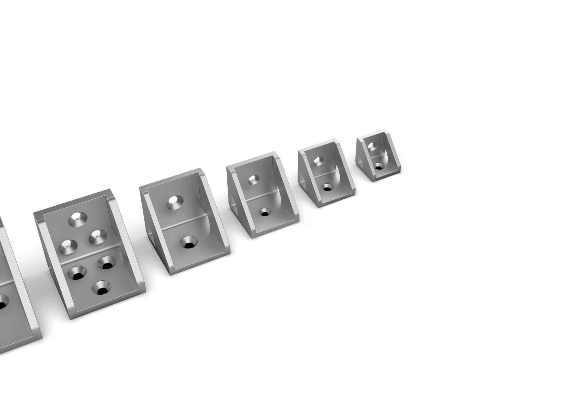 Wall Mount Support Bracket Set 3D print model_18