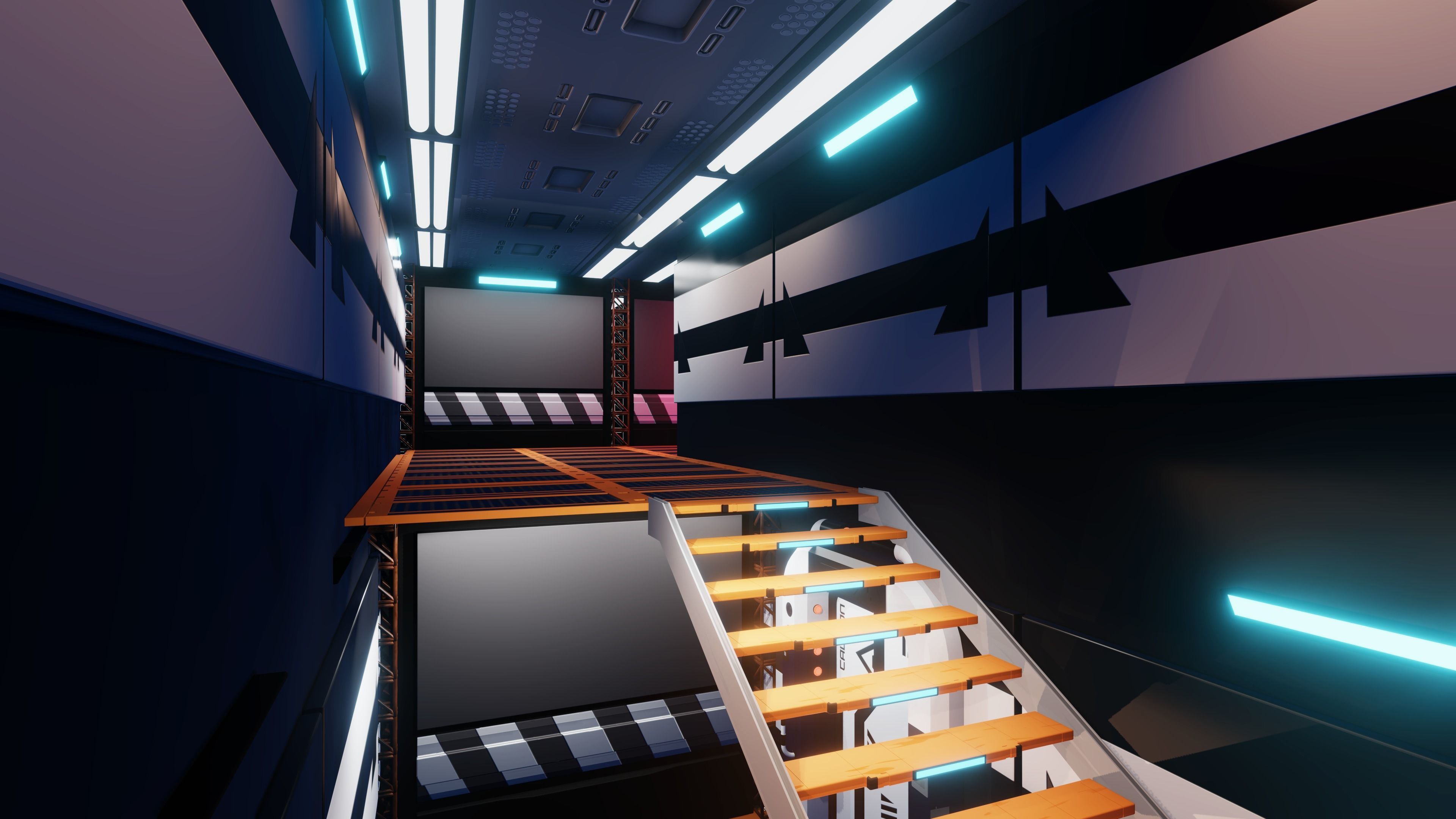 Sci-Fi Corridor pack1 3D model_3