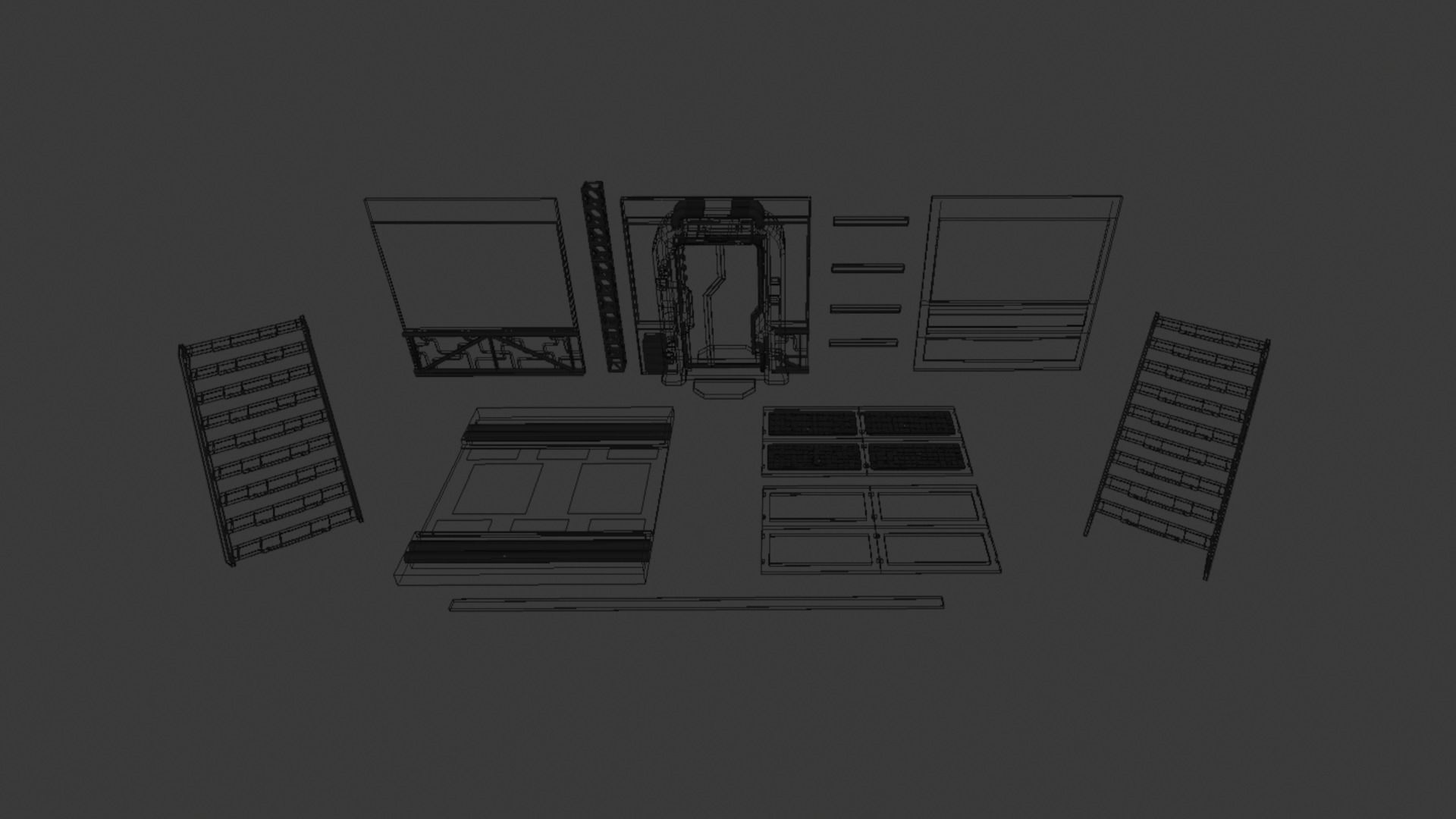 Sci-Fi Corridor pack1 3D model_8